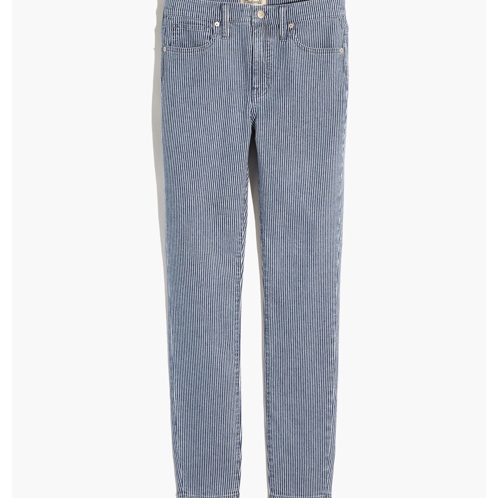 9" Mid-Rise Skinny Jeans in Piper Stripe | Size 30 - Picture 4 of 12